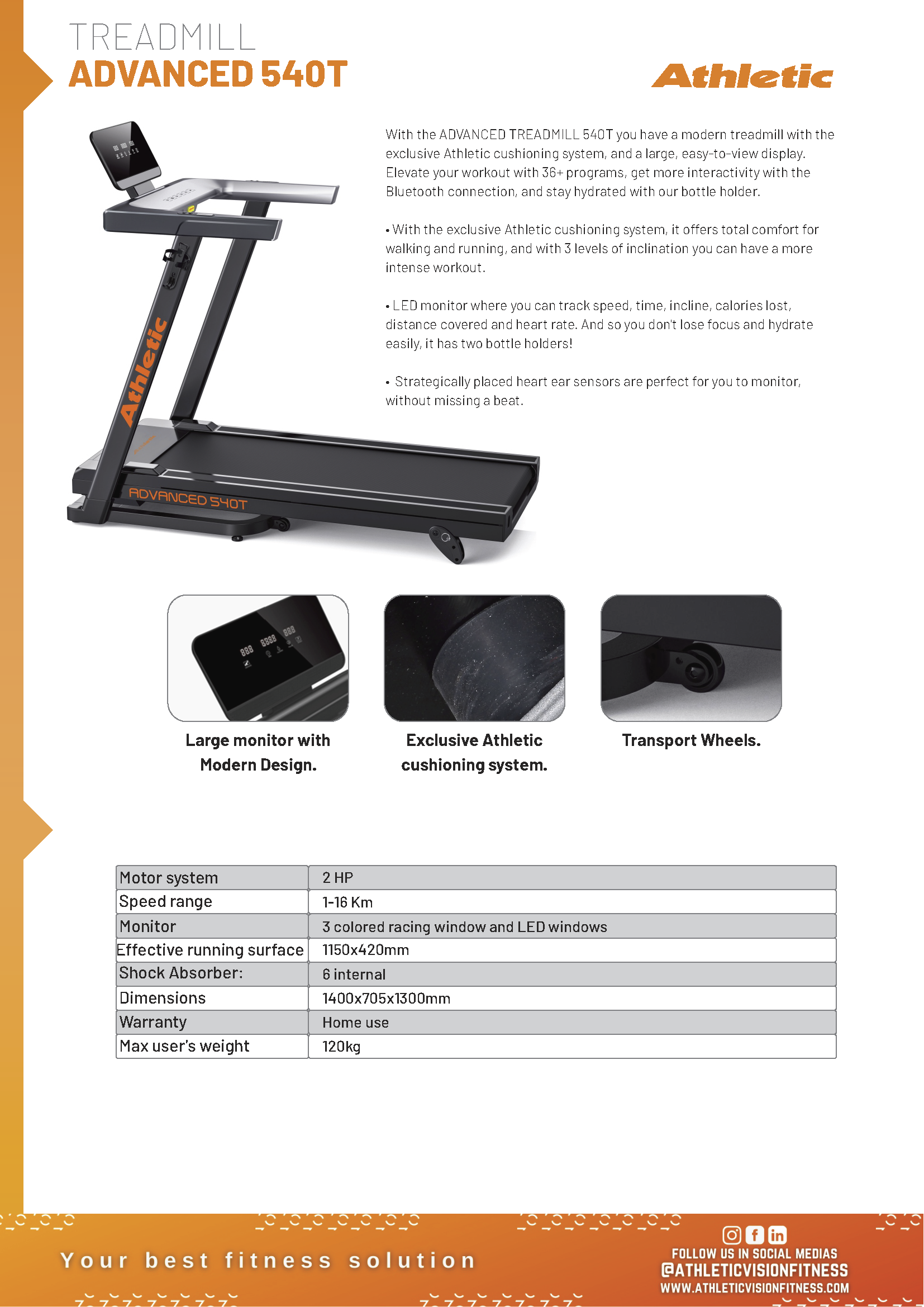 Treadmill Advanced 540t